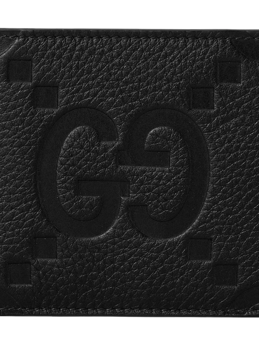 100% Authentic GUCCI Jumbo GG Leather Folded Wallet 739475 - Black!